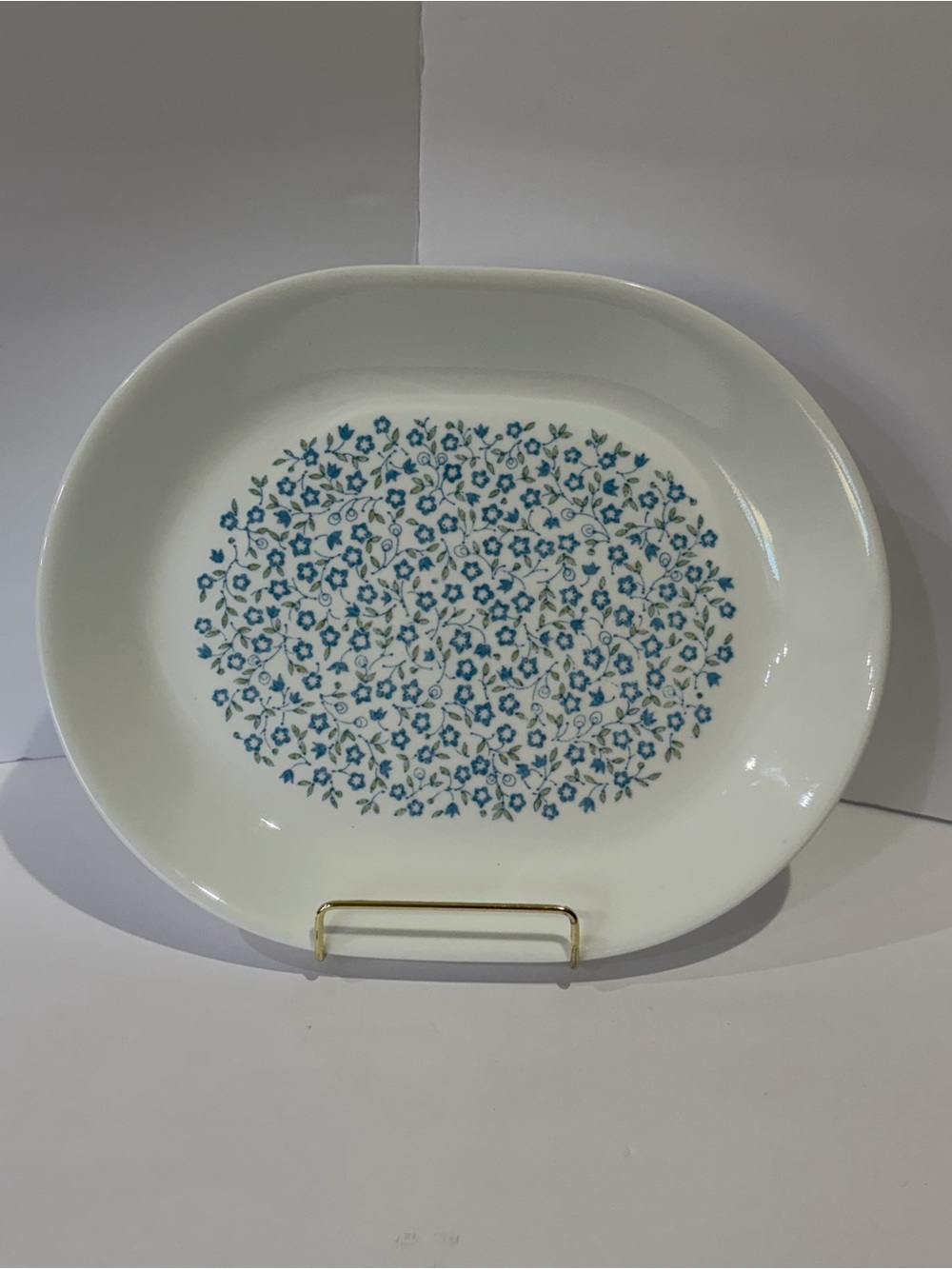 Vintage Corelle Blue Heather Oval Serving Platter